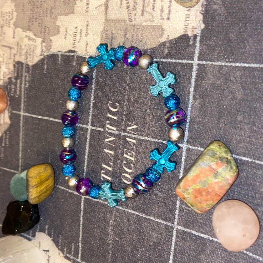 Beaded Cross Bracelet